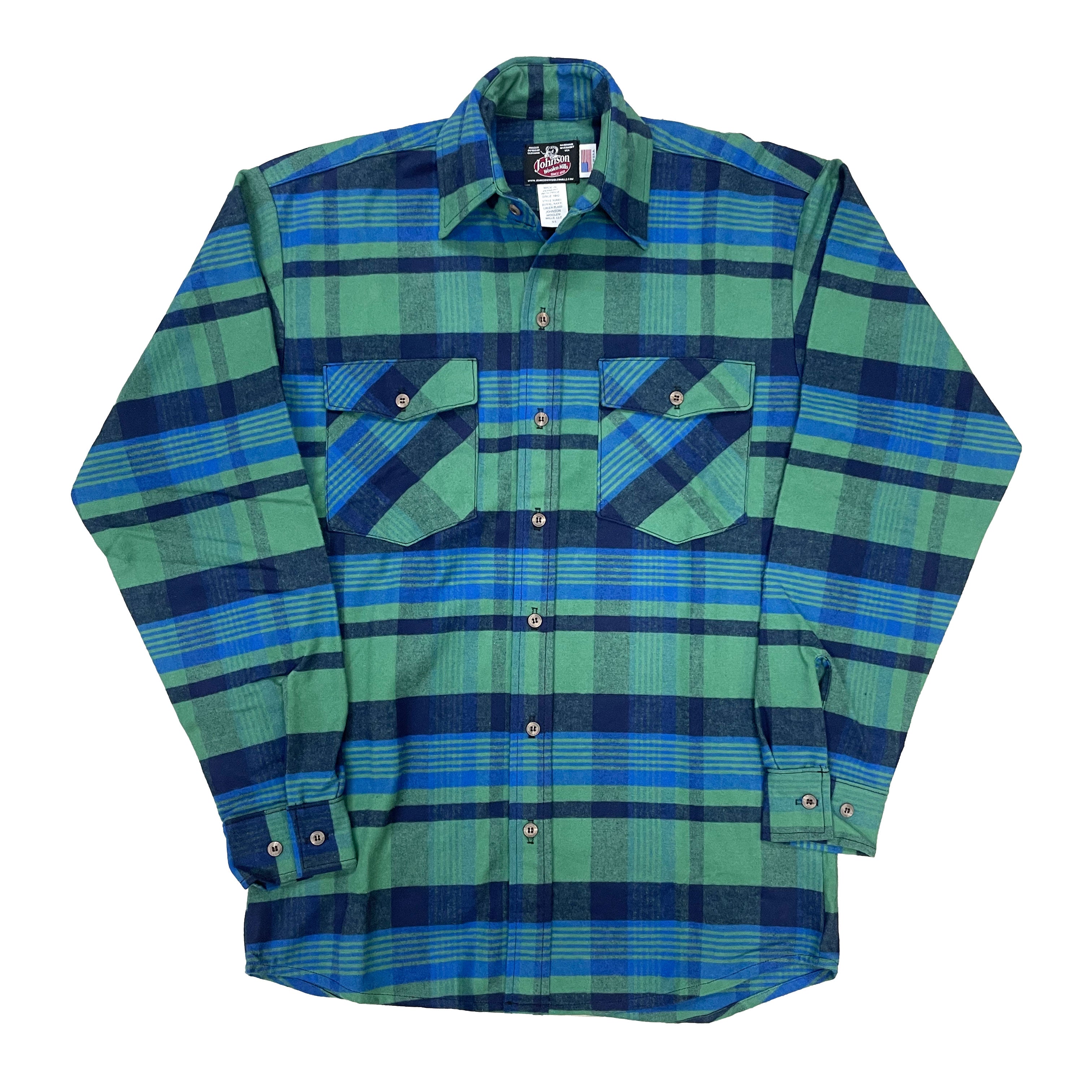 Johnson Green Cotton Button Up hot Shirt