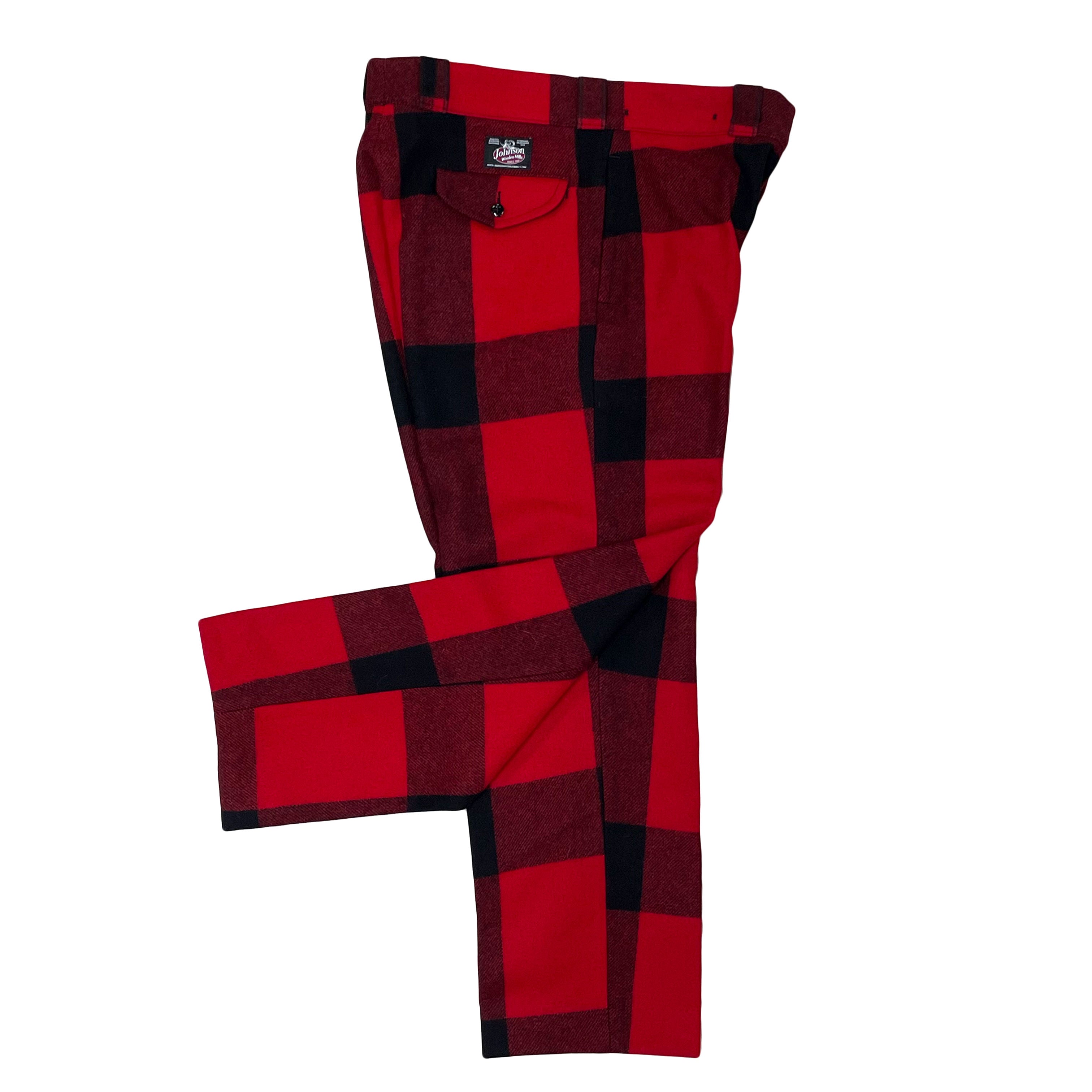 Traditional Wool Pants - 25 - Red & Black Buffalo