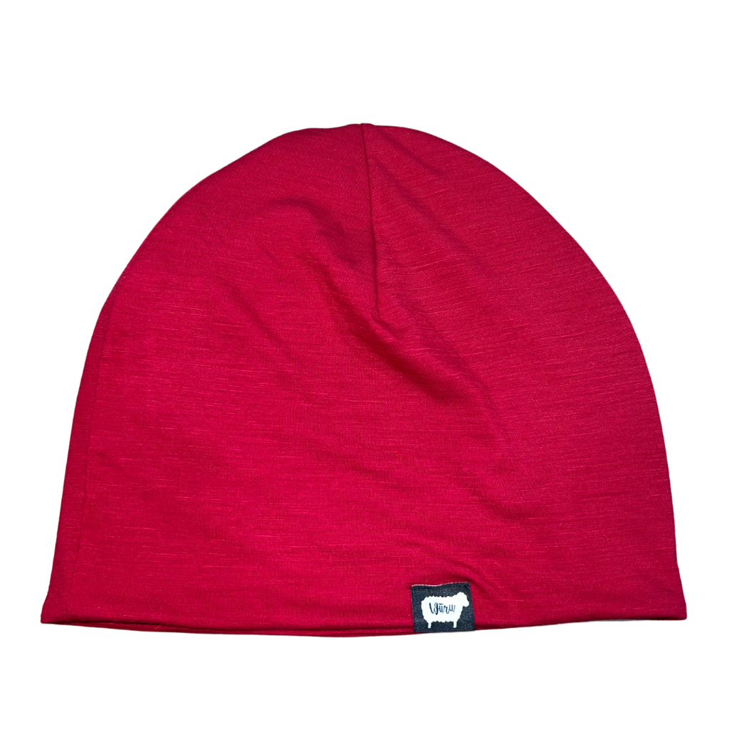 100% Merino Wool Beanie Red