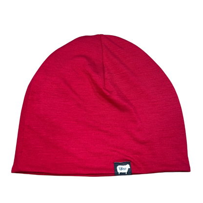 100% Merino Wool Beanie Red