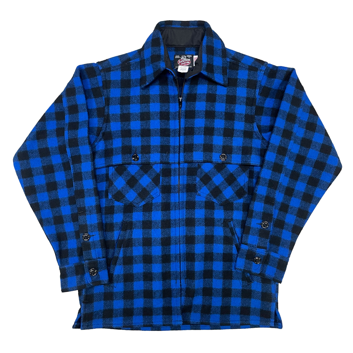 Double Cape Jac Shirt - Blue & Black Buffalo Check – Johnson Woolen Mills