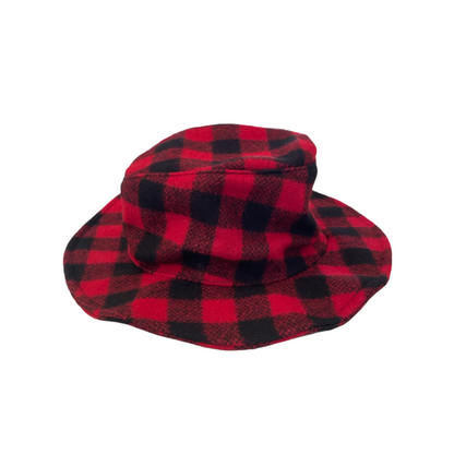 Johnson Woolen Mills Beagle Crusher Hat red and black buffalo check