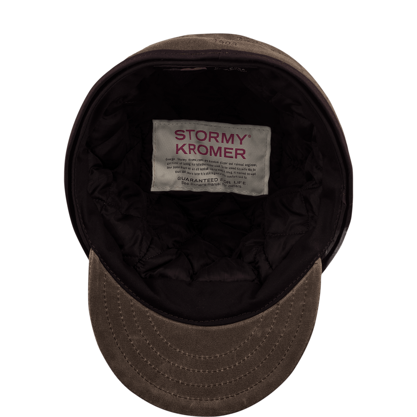 Stormy Kromer Insulated Waxed Cotton Cap interior