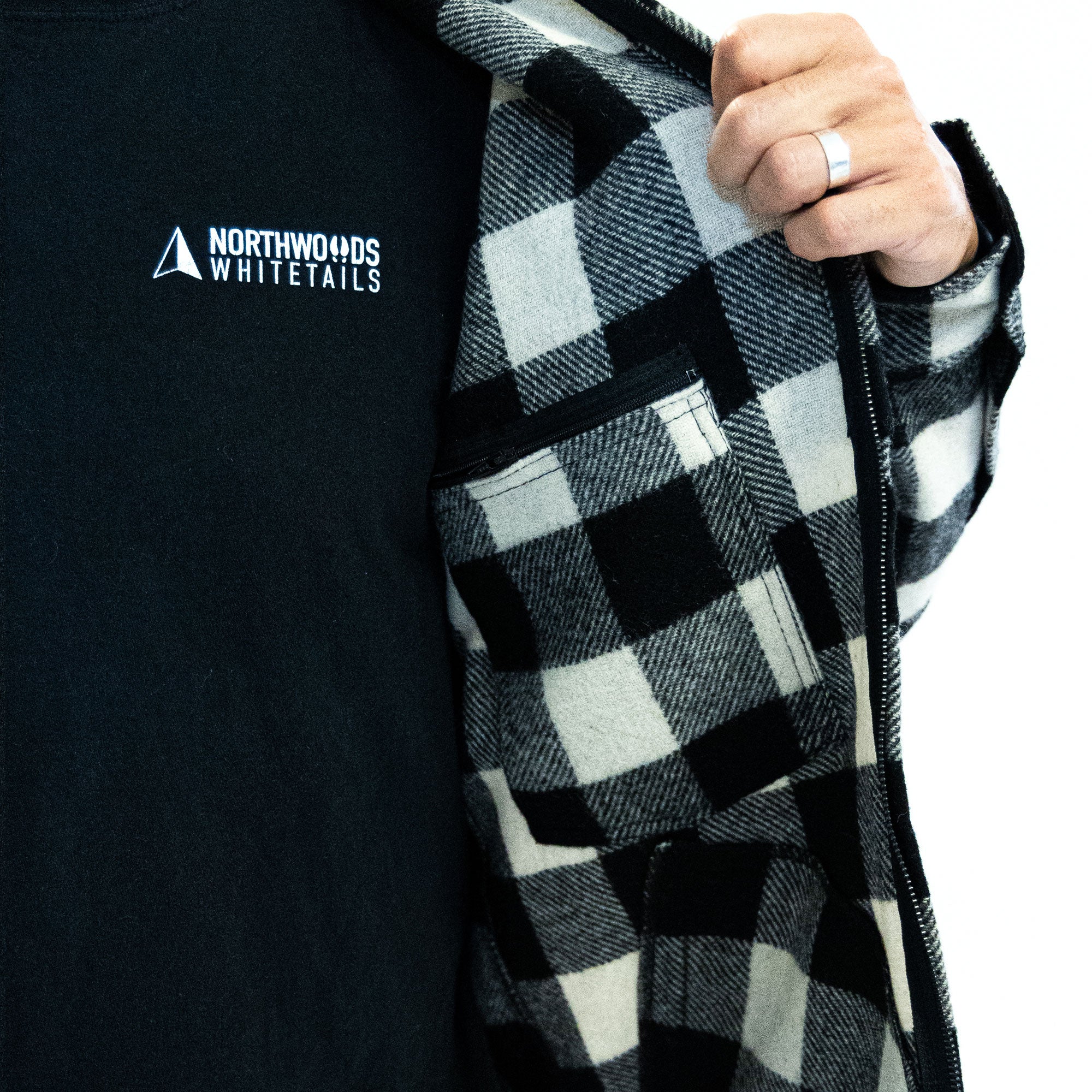 Northwoods x 1842 Jac Shirt - White & Black Buffalo Check