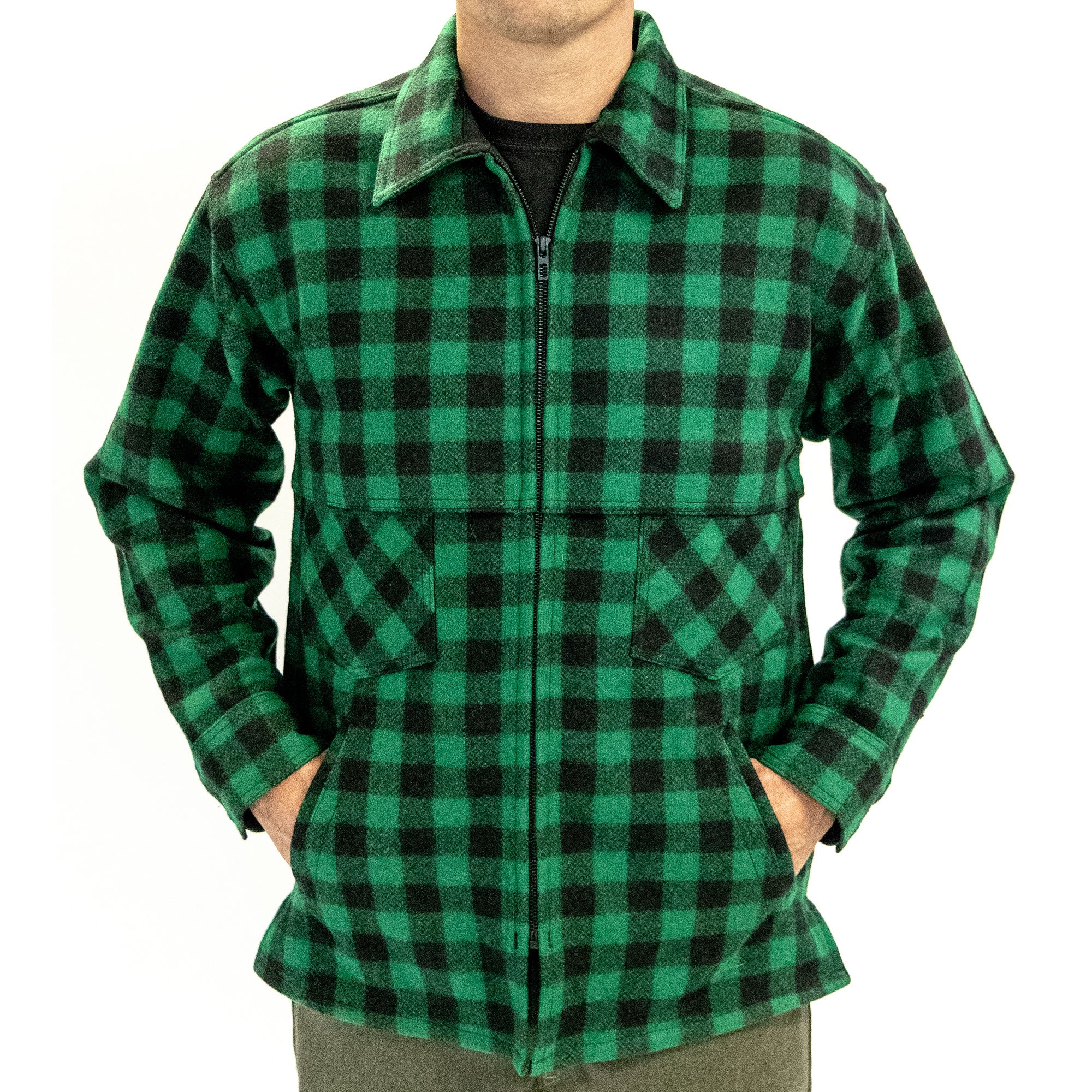 Green plaid hunting clearance jacket