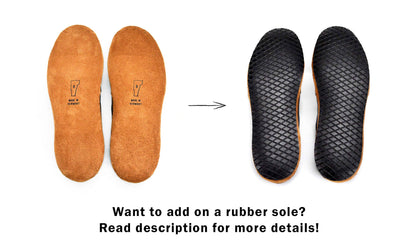 Sole with or without rubber