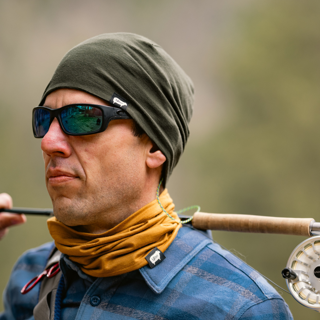 100% Merino Wool Beanie Green