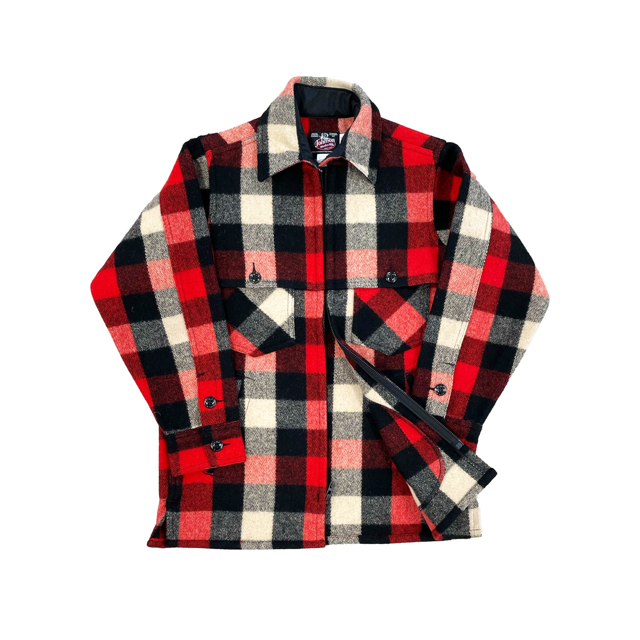 Avec newest Les Filles Women's Sz Medium Red Black Buffalo Plaid Shirt Wool Jacket Coat