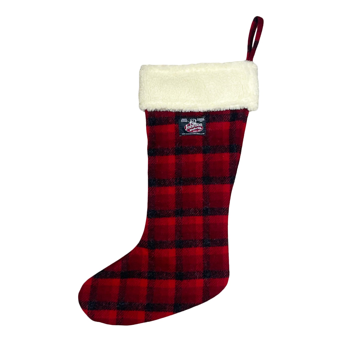 Johnson Woolen Mills autumn moon wool Christmas stocking