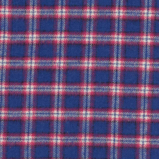 Green Mountain Flannel squares, Americana, red/white/blue squares & stripes front view