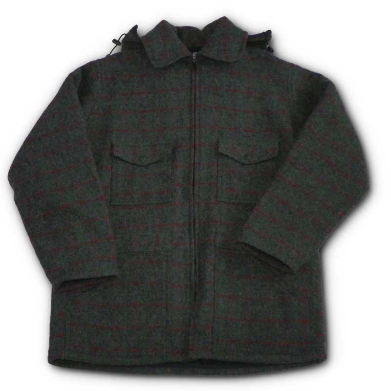 Men's Lined Wool Jacket with Detachable Hood – Johnson Woolen Mills