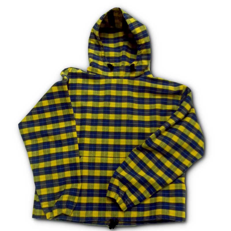 Black and best sale yellow flannel hoodie