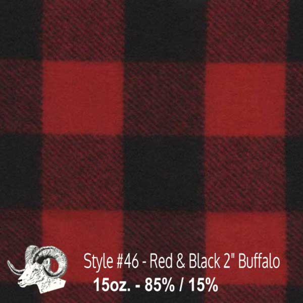 Wool Swatch - 46 - Red & Black 2